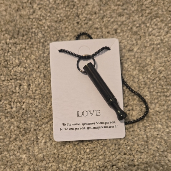 Accessories - Black Whistle Pendant Necklace